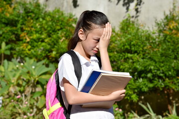Fototapeta premium A Failed Student Teenager School Girl