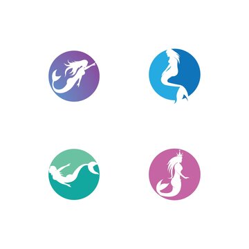 Mermaid logo icon design