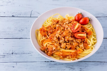 Spaghetti with Minced Pork Tomato Sauce