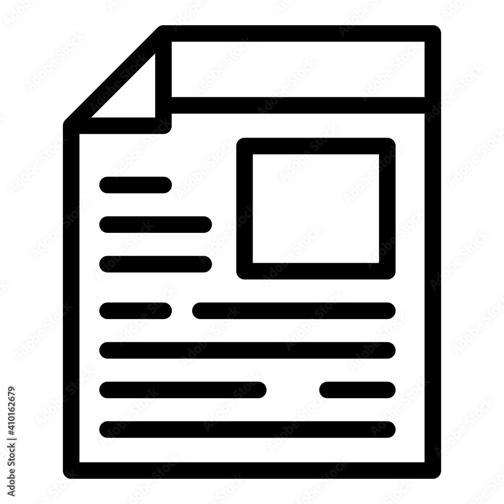 Poster heap newspaper icon. outline heap newspaper vector icon for web design isolated on white background