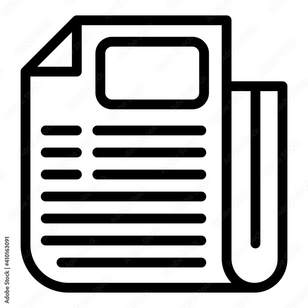 Aufkleber linear newspaper icon. outline linear newspaper vector icon for web design isolated on white backgro