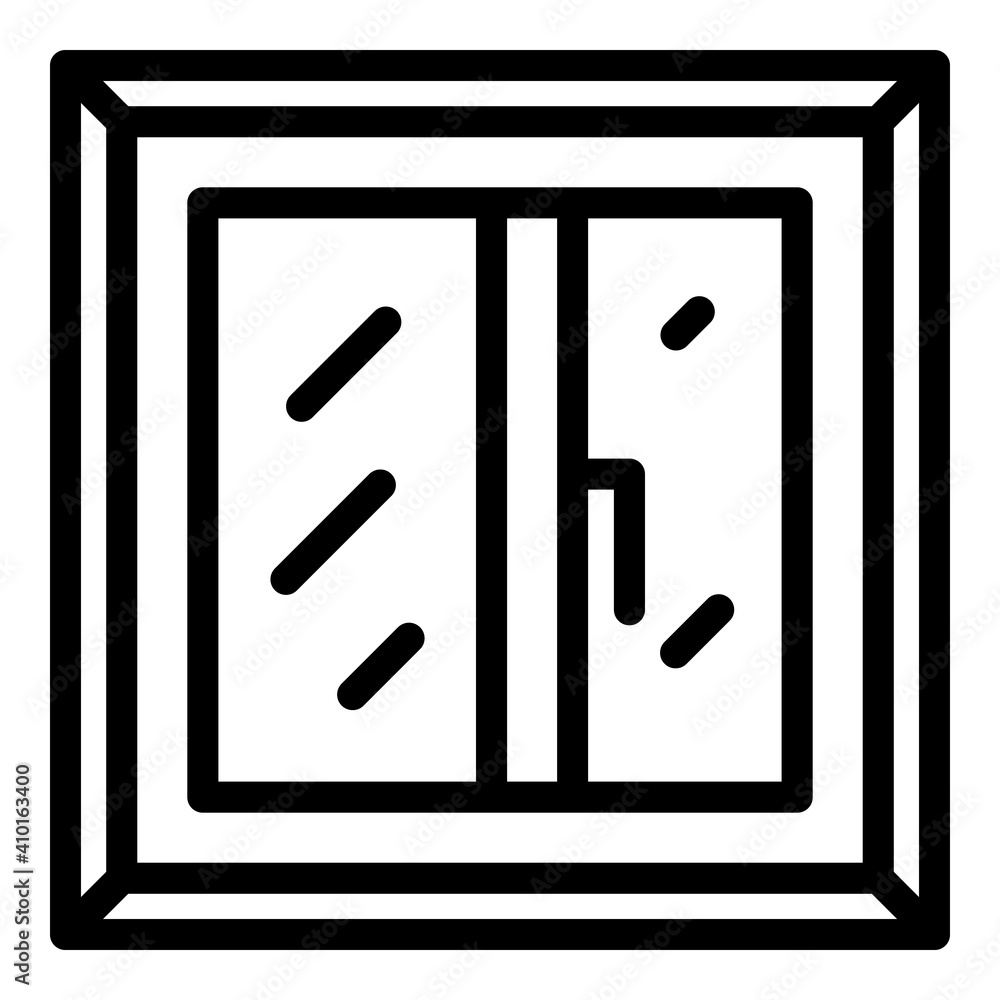 Poster house window icon. outline house window vector icon for web design isolated on white background