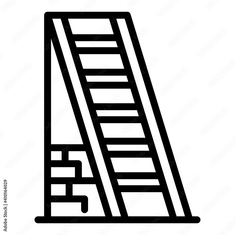 Poster builder ladder icon. outline builder ladder vector icon for web design isolated on white background