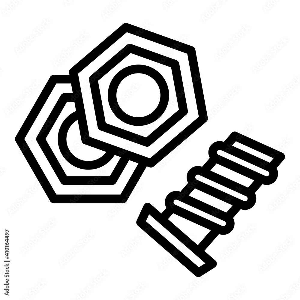 Poster builder screw icon. outline builder screw vector icon for web design isolated on white background