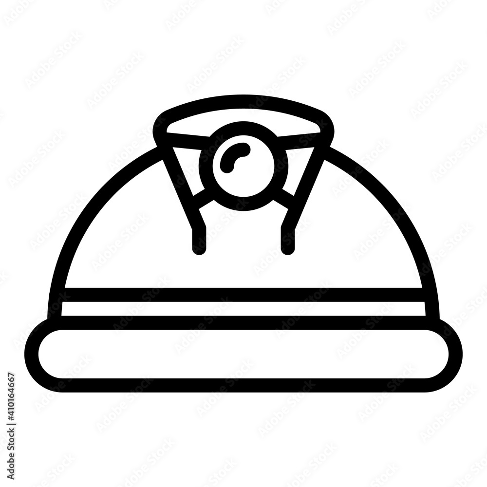 Aufkleber builder helmet icon. outline builder helmet vector icon for web design isolated on white background