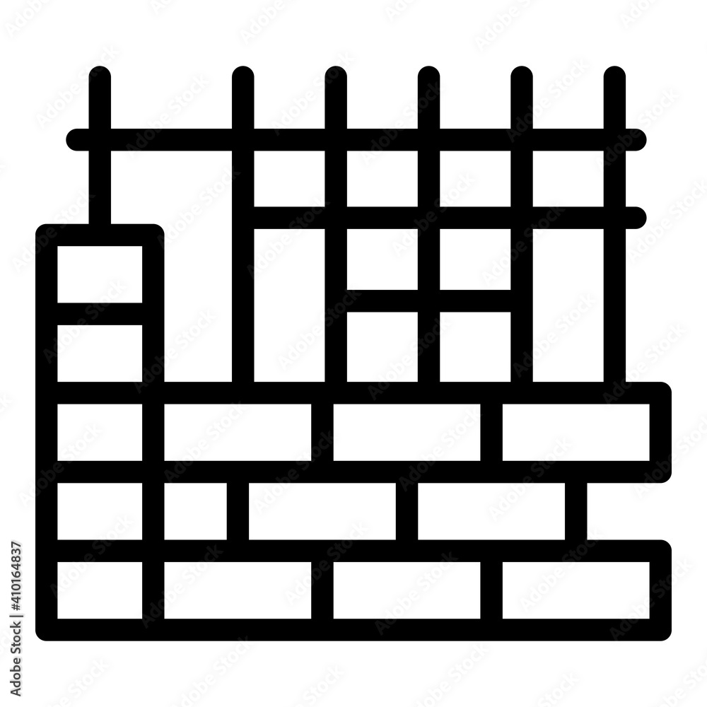 Poster starting building icon. outline starting building vector icon for web design isolated on white backg