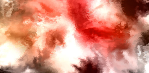 Abstract colorful watercolor on white background. Digital art painting.