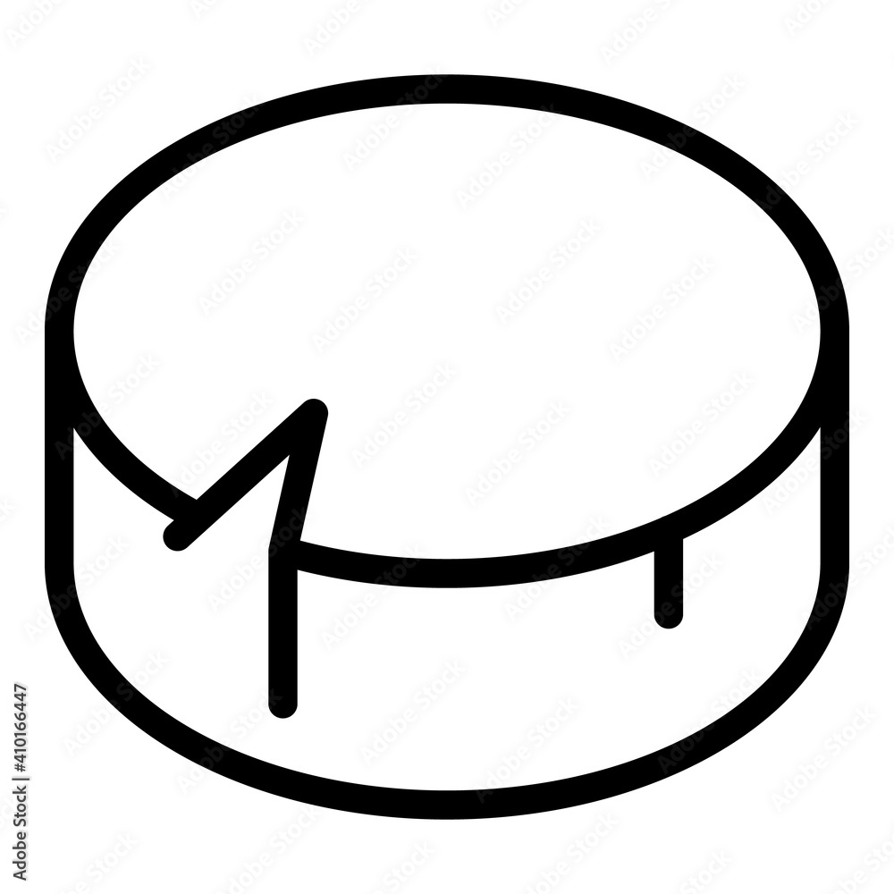 Poster fresh cheese roll icon. outline fresh cheese roll vector icon for web design isolated on white backg