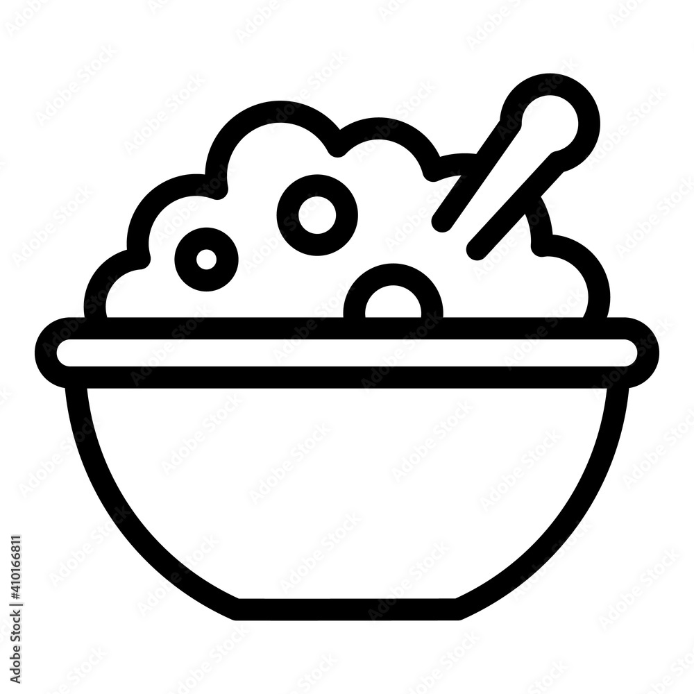 Poster Sour cream icon. Outline sour cream vector icon for web design isolated on white background
