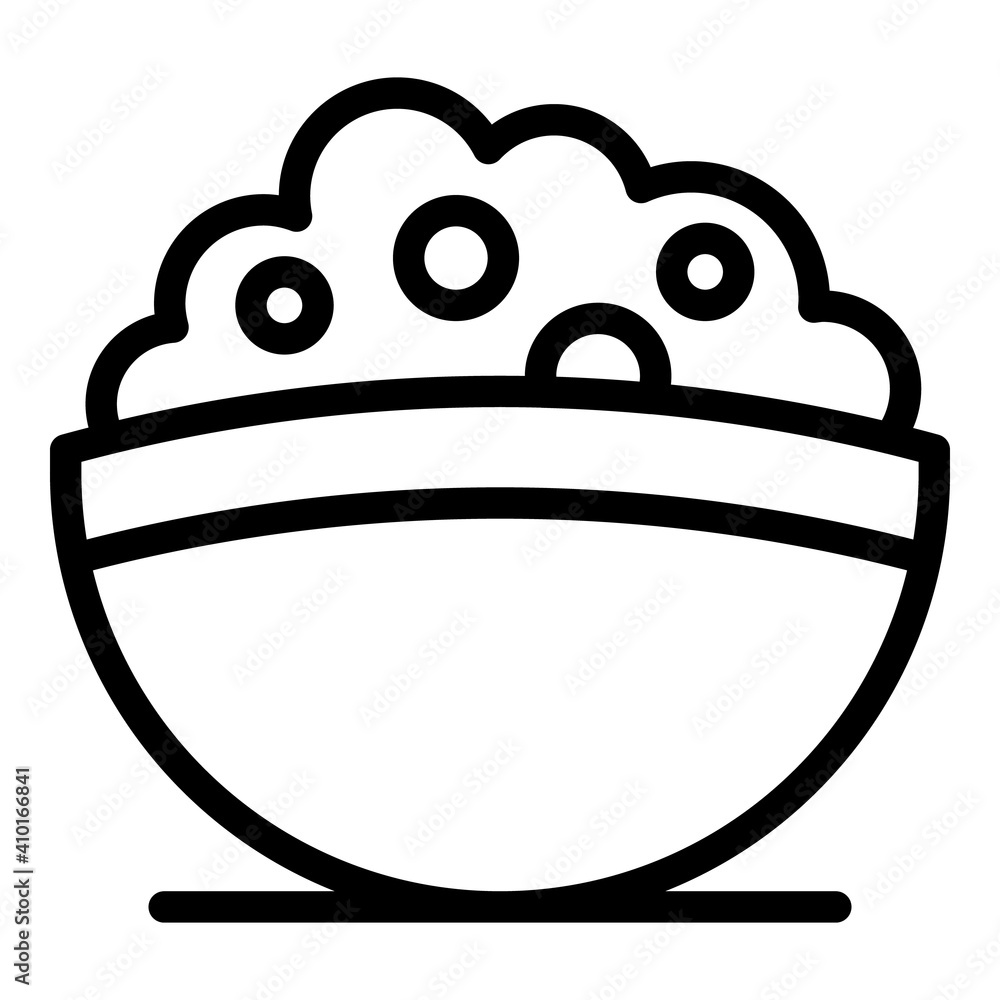 Poster sour cream bowl icon. outline sour cream bowl vector icon for web design isolated on white backgroun