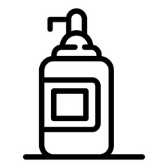 Naklejka premium Soap dispenser icon. Outline soap dispenser vector icon for web design isolated on white background