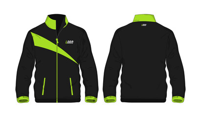Sport Jacket green and black template for design on white background. Vector illustration eps 10.