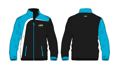 Sport Jacket Blue and black template for design on white background. Vector illustration eps 10.