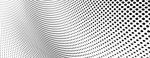 Abstract halftone wave dotted background