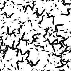 Fototapeta premium Seamless monochrome pattern of abstract elements