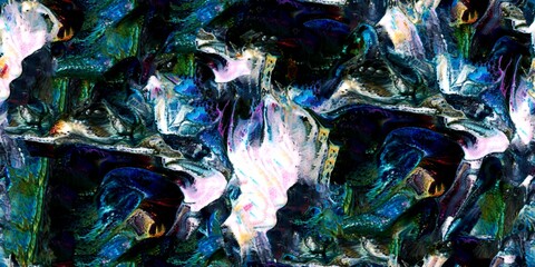 Abstract Colorful Paint Surreal Samless and Tileable Background