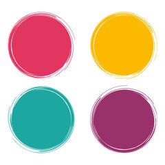 Grunge circle Abstract logo on white background Design. Vector illustration eps 10.