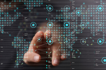 internet net and data digital concept