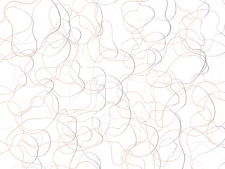 Foto op Canvas Abstract curly lines pattern. Curl lines vector pattern. Nude vector pattern.  Circular pensil sketch background.  © Ayseliani
