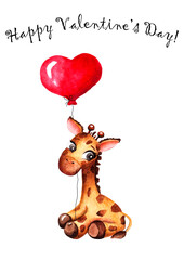 Giraffe with heart