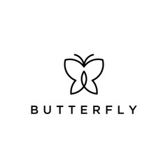 Butterfly linear logo