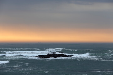 Colorful seascape at sunset
