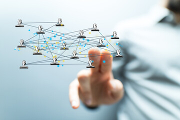 business conference team work connection digital concept