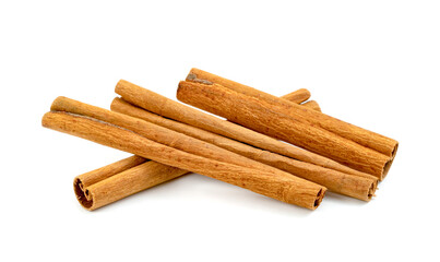 cinnamon sticks isolated on white background