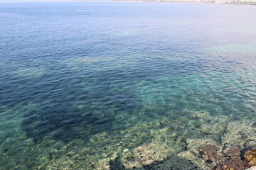 aerial view of the sea