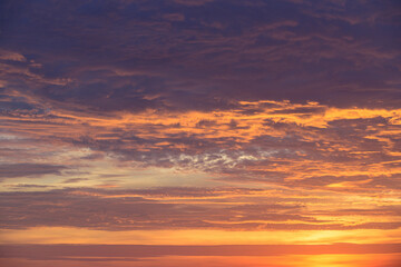 Obraz premium Sunset sky backgroung. Sunset and sunrise, morning, evening, twilight sky. Colorful clouds. Abstract nature background.