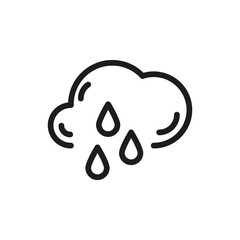 Cloud Outline Vector Icon. Related Weather Icon For WebSites And App