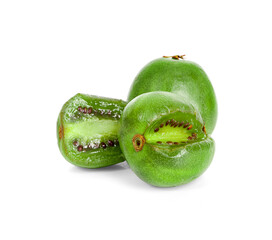 mini kiwiberry isolated on white background