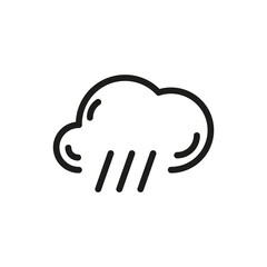 Cloud Outline Vector Icon. Related Weather Icon For WebSites And App