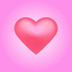 Fototapeta na wymiar Pink hearts vector 3D realistic, Vector illustration eps.10