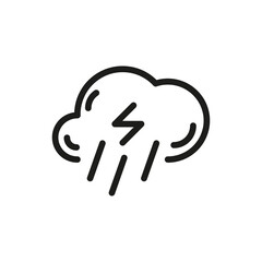 Cloud Outline Vector Icon. Related Weather Icon For WebSites And App
