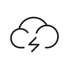 Cloud Outline Vector Icon. Related Weather Icon For WebSites And App