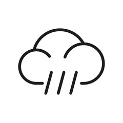 Cloud Outline Vector Icon. Related Weather Icon For WebSites And App