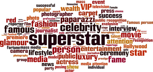Obraz premium Superstar word cloud
