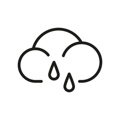 Cloud Outline Vector Icon. Related Weather Icon For WebSites And App