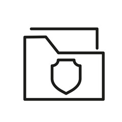 Data Security Outline Vector Icon Related Protect Personal Information