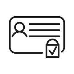 Data Security Outline Vector Icon Related Protect Personal Information