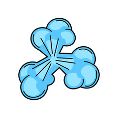 Illustration of cartoon explosion.