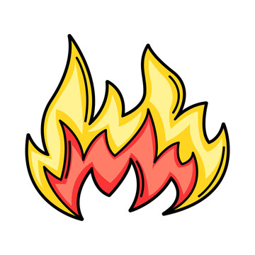Illustration of cartoon fire.