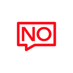 No sign chat box icon