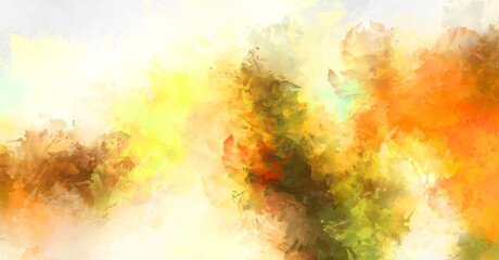 Artistic vibrant and colorful wallpaper.Brushed Painted Abstract Background. Brush stroked painting.