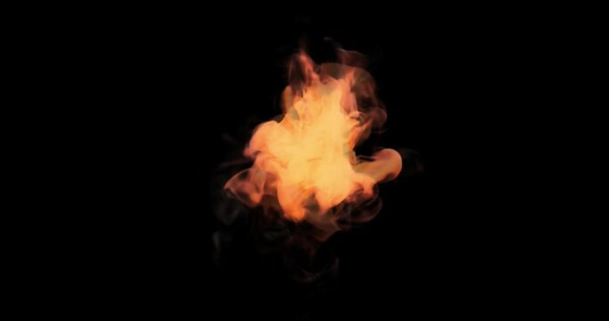 Fire Flames background Seamless Loop, Luma Matte 4K