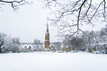 church in the winter