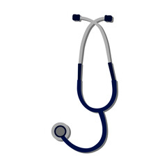 Vector of a medical stethoscope for doctor to listen during physical examination
