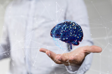 brain science neuron cocnept human brain illustration