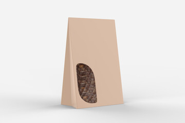 mockup bags with clip band isolated on white background. Can be use for your design, presentation, promo. 3d illustration. 